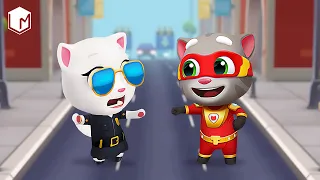 Talking Tom Hero Dash New Update vs Tom Gold Run | Hero Angela vs Hero Tom | Android & IOS Gameplay