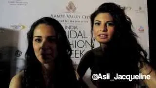 Celebrity Interview with Jacqueline Fernandez and Jyotsna Tiwari at India Bridal Week #IBFW