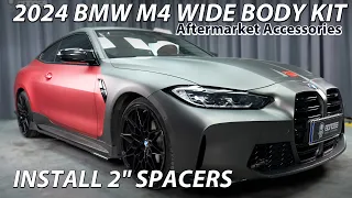 2024 BMW M4 G82 WIDE BODY & 2" WHEEL SPACER | Before And After | BONOSS Accessories