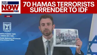 Israel-Hamas war update: 70 Hamas militants surrender to IDF | LiveNOW from FOX