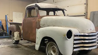 ￼ S 10 chassis swap into a 49 Chevy truck