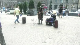 Street Music By A Mexican in Kiev Before Russian Invasion To Ukraine
