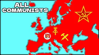 Europe, but every country is COMMUNIST! ( Age of History Gameplay Timelapse )