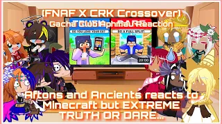 The Aftons and Ancient Heroes reacts to Minecraft but EXTREME TRUTH OR DARE... (Aphmau Reaction)