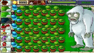 Plants vs Zombies - ALL MELONS vs ALL ZOMBIES - survival 5 flags completed | pvz gameplay.