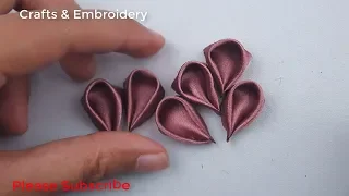 Amazing Ribbon Flowers Making Tutorial, Sewing Hacks, Easy Flower Making, Ribbon Tricks