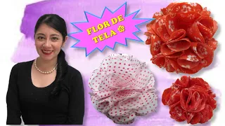 🌸 Como hacer FLORES DE TELA 🌺 (fácil y rápido) - Hola Paola