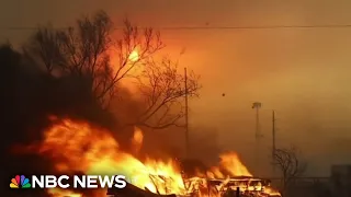 Massive wildfire burns in Texas