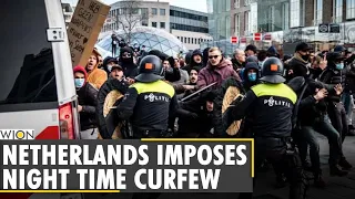 Netherlands anti-curfew protests spark clashes with police | Netherlands Night time curfew | WION