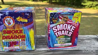 Daytime Fireworks - Winda Smoke Dragons Vs Mad Ox Smoke Trails