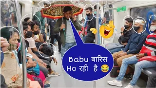 Umbrella Prank ☂️ in metro 😂 || First time in India || Eshu S Prank