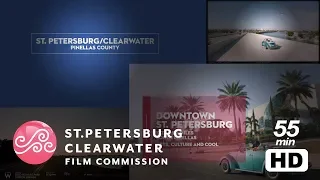 Streets and Waterways Driving Video St. Pete Clearwater, Motocrane  (55 minutes)