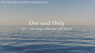 [Sheet] LYn - One and Only | Piano Cover | The King's Affection OST Part 2