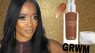 GRWM, Glowy Makeup With Dior Forever Glow Star Filter.