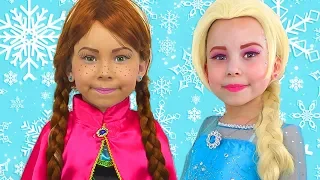Alice Pretend Princess Frozen Elsa And Anna  The Best videos of 2018 by Kids smile tv