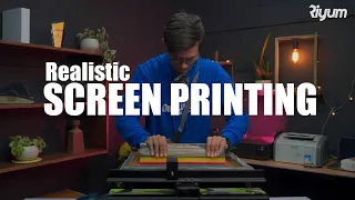 What it takes to print a realistic screen printing? | 3 color halftone screen print