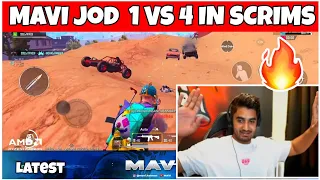 Mavi  1 vs 4 Clutch 🔥 Against Insane In Scrims | #Mavi #SouL