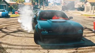 GTA5 SIDESHOW BAY AREA STYLE!!! GROVE ST BLOCK PARTY CAR MEET!