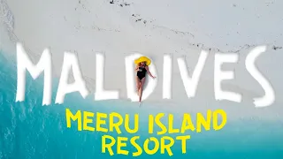 MALDIVES. Meeru ISLAND resort from above. Dron DJI AIR 2S video