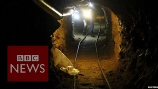 Inside US-Mexico border 'drug tunnel' - BBC News