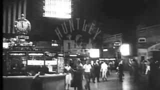 Grand Central Station, New York, 1950's.  Archive film 93430