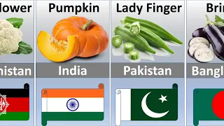 National Vegetable From different Countries in the World