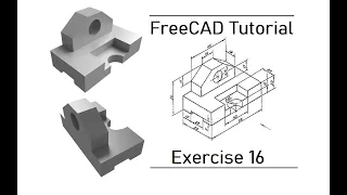 FreeCAD Tutorial | Exercise 16: Creation the 3D Model of Detail from 2D Draft in PartDesign