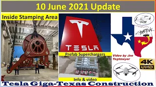 Tesla Gigafactory Texas 10 June 2021 Cyber Truck & Model Y Factory Construction Update (08:00AM)