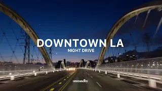 Downtown Los Angeles (DTLA) Scenic Night Drive 4K