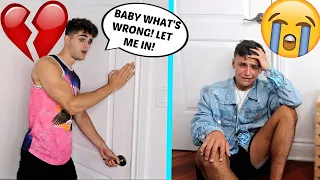 CRYING WITH THE DOOR LOCKED! *PRANK*