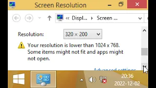 What happens if you set the resolution to 320x200 in different OSes?