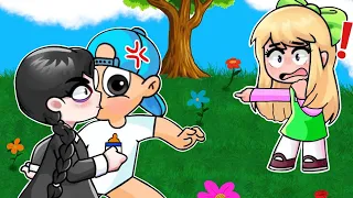 ¡PECHOCHIN Y MERLINA SE BESAN POR ACCIDENTE!😱🖤 ¿SERAN  NOVIOS? PECHOCHIN EN MINECRAFT