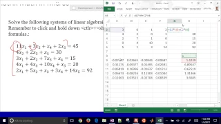 Matrix Math (MMULT, MINVERSE) in Microsoft Excel