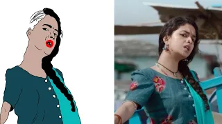 Bad Luck Sakhi Full Video Song drawing memes | Good Luck Sakhi Movie Songs | Keerthy Suresh