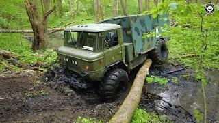 Вне зачета . ГАЗ 66 VS NISSAN PATROL . Соревнования по трофи рейдам " Prussia Forest "