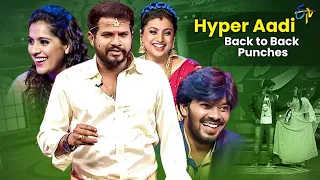 Hyper Aadi Hilarious Back to Back Comedy Punches | Jabardasth | ETV Telugu