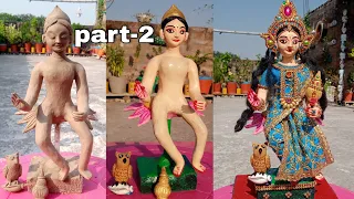 Easy idol making process/How to make lakshmi mata idol with clay/Lakshmi idol making 2021/#Diwali🪔