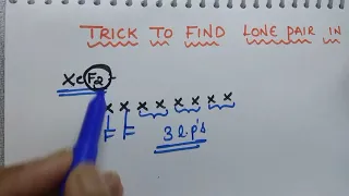 Trick to find lone pairs in any inorganic molecules/ komali mam