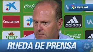 Rueda de prensa de Mel tras el  Real Betis (1-1) Villarreal CF