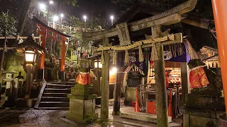 Rainy Night Walk in Kyoto, Japan - 4K