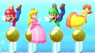 Mario Party Series Minigames - Mario vs Luigi vs Peach vs Daisy