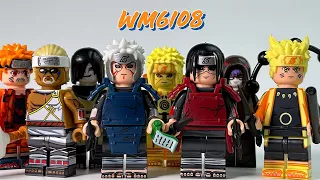 Knock-off LEGO minifigures NARUTO, KILLER BEE, MINATO, HASHIRAMA, TOBIRAMA, OROCHIMARU - WM6108