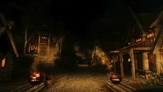 The Streets of Whiterun- 1 Hour- The Elder Scrolls V Skyrim- skyrim ambience