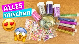 DIY Slime Mix | ALLES MISCHEN | Glitzer Schleim DIY Idee | DIY Schleim Paket im Test