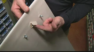 Pat Sullivan demonstrates proper hooks and anchors for picture hanging