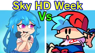 Friday Night Funkin' - VS Sky HD FULL WEEK + Cutscenes All Endings (FNF Mod/Hard) NOT Sky Remastered