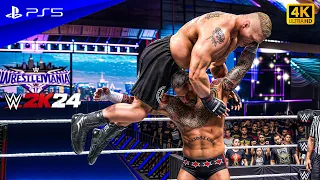 WWE 2K24 - CM Punk vs. Brock Lesnar | No Holds Barred Match | PS5™ [4K60]