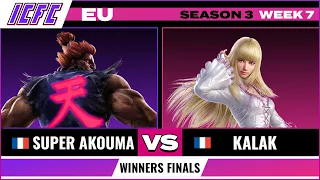 Super Akouma (Akuma) vs Kalak (Lili) Winners Finals: ICFC EU Tekken 7 Season 3 Week 7