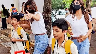 Shilpa Shetty Surprised Her Son As She Went To Pick Him Up From School