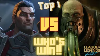 Wild RIFT | Top 1 Darius VS Top 1 urgot in top lane - AXE Wild RIFT Game play